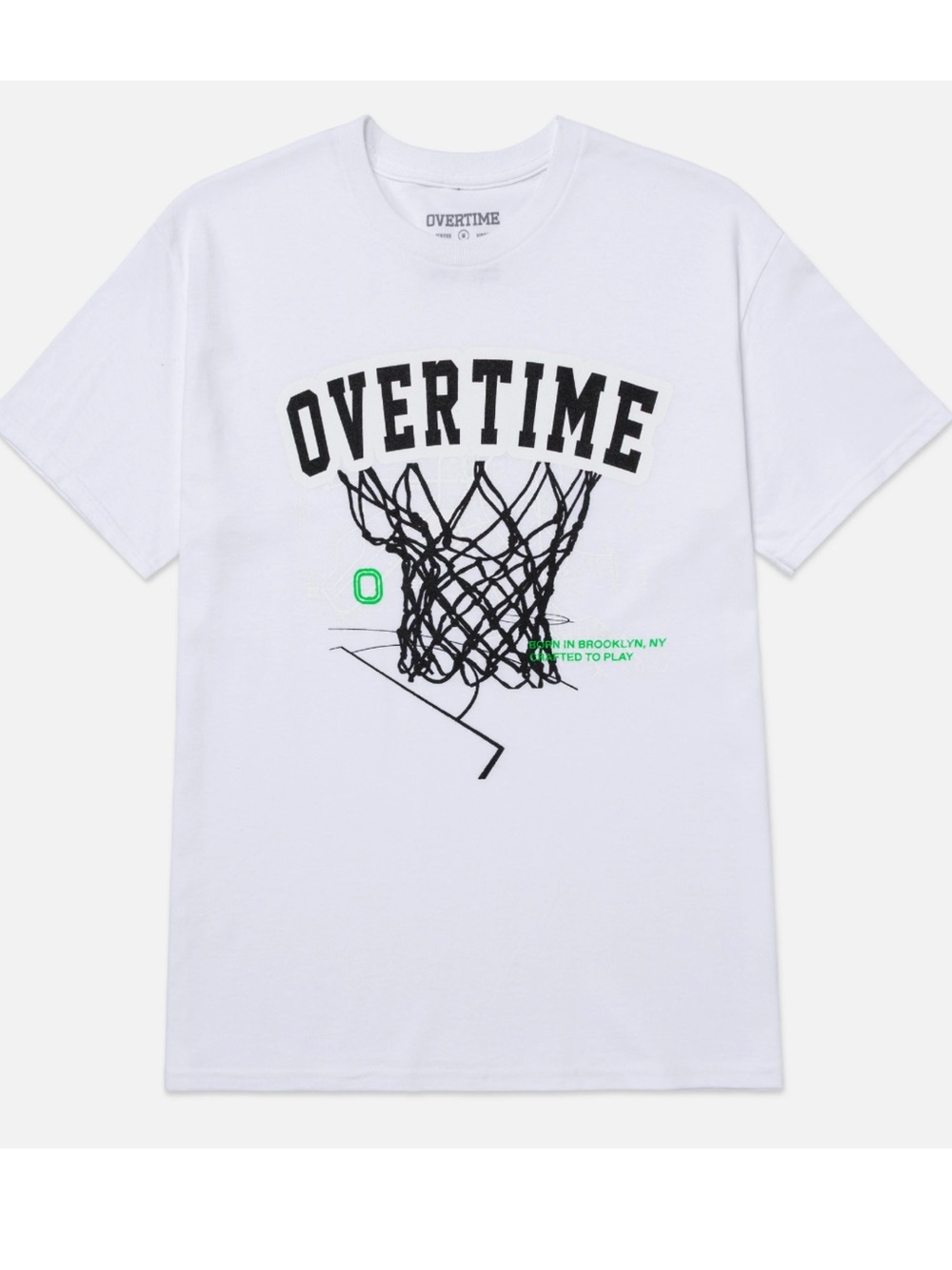 New w Tags OVERTIME White Kids Net Tee Shirt - Boys Medium